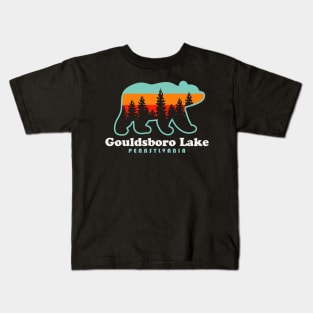 Gouldsboro Lake Pennsylvania Bear Fishing Boating Kids T-Shirt